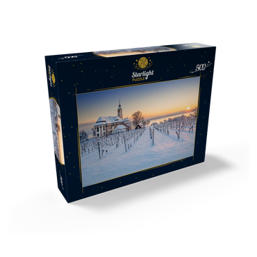 Evening at the pilgrimage church Birnau near Unteruhldingen at Lake Constance 500 Jigsaw Puzzle box view1