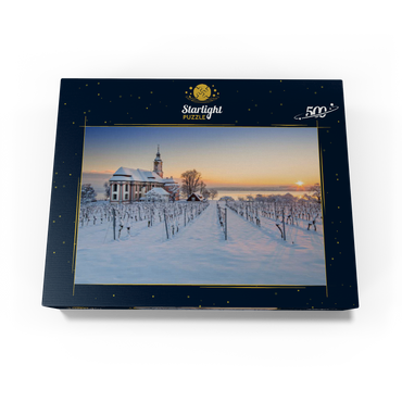 Evening at the pilgrimage church Birnau near Unteruhldingen at Lake Constance 500 Jigsaw Puzzle box view1