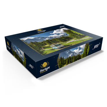 Bavarian Zugspitze Railway against Zugspitze (2962m) near Garmisch-Partenkirchen 1000 Jigsaw Puzzle box view1