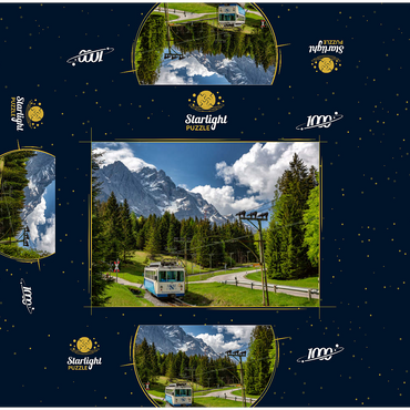 Bavarian Zugspitze Railway against Zugspitze (2962m) near Garmisch-Partenkirchen 1000 Jigsaw Puzzle box 3D Modell