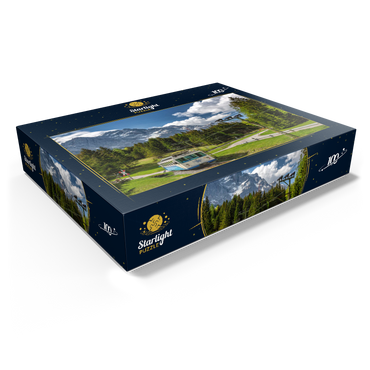 Bavarian Zugspitze Railway against Zugspitze (2962m) near Garmisch-Partenkirchen 100 Jigsaw Puzzle box view1