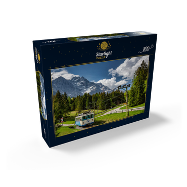 Bavarian Zugspitze Railway against Zugspitze (2962m) near Garmisch-Partenkirchen 100 Jigsaw Puzzle box view1