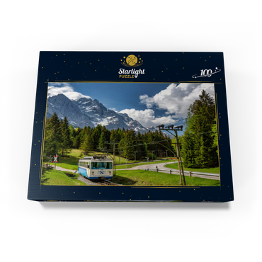 Bavarian Zugspitze Railway against Zugspitze (2962m) near Garmisch-Partenkirchen 100 Jigsaw Puzzle box view1