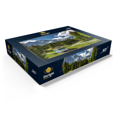 Bavarian Zugspitze Railway against Zugspitze (2962m) near Garmisch-Partenkirchen 500 Jigsaw Puzzle box view1