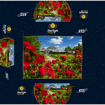 Café in the Botanical Garden at the time of rose bloom 1000 Jigsaw Puzzle box 3D Modell