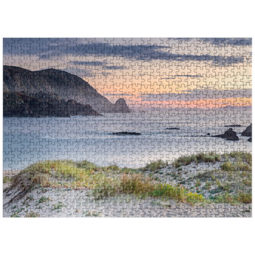 puzzleplate Evening at the beach Praia de A Mouriillá near Valdoviño 500 Jigsaw Puzzle
