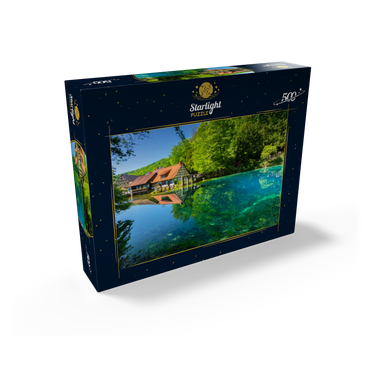Mill at the Blautopf, a karst spring in Blaubeuren, Alb-Donau district 500 Jigsaw Puzzle box view1