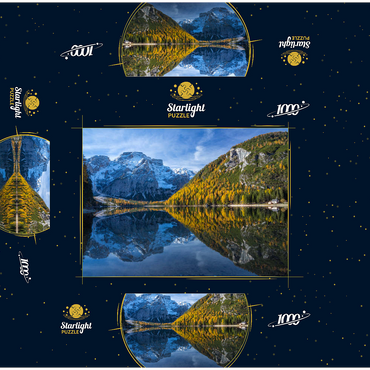 Braies Lake in the Fanes-Sennes-Braies Nature Park against Seekofel, Dolomites, Trentino-South Tyrol 1000 Jigsaw Puzzle box 3D Modell