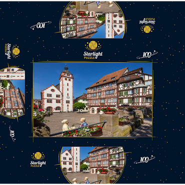 City Hall and Palm's House on the Market Square 100 Jigsaw Puzzle box 3D Modell