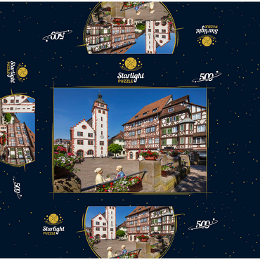 City Hall and Palm's House on the Market Square 500 Jigsaw Puzzle box 3D Modell