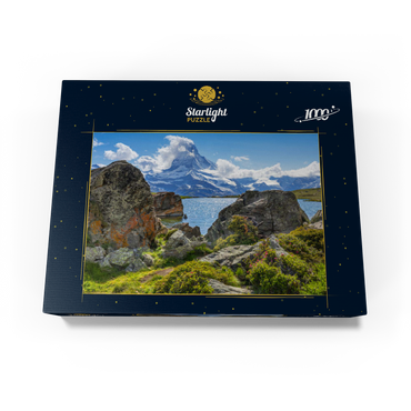 Stellisee mountain lake with the Matterhorn (4478m) 1000 Jigsaw Puzzle box view1