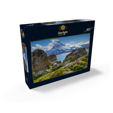 Stellisee mountain lake with the Matterhorn (4478m) 100 Jigsaw Puzzle box view1