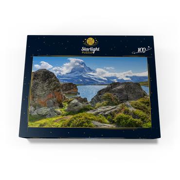 Stellisee mountain lake with the Matterhorn (4478m) 100 Jigsaw Puzzle box view1