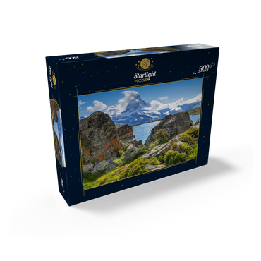 Stellisee mountain lake with the Matterhorn (4478m) 500 Jigsaw Puzzle box view1