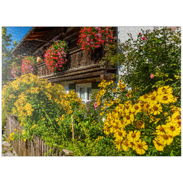 puzzleplate House decorated with flowers in the district of Garmisch 1000 Jigsaw Puzzle