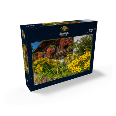 House decorated with flowers in the district of Garmisch 100 Jigsaw Puzzle box view1