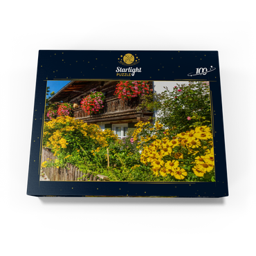 House decorated with flowers in the district of Garmisch 100 Jigsaw Puzzle box view1