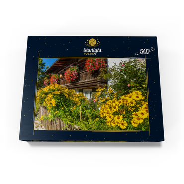 House decorated with flowers in the district of Garmisch 500 Jigsaw Puzzle box view1