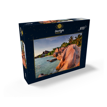 Granite rocks on the beach Anse Source d' Argent, La Digue Island, Seychelles 1000 Jigsaw Puzzle box view1
