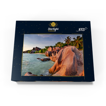 Granite rocks on the beach Anse Source d' Argent, La Digue Island, Seychelles 1000 Jigsaw Puzzle box view1