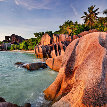 Granite rocks on the beach Anse Source d' Argent, La Digue Island, Seychelles 1000 Jigsaw Puzzle 3D Modell