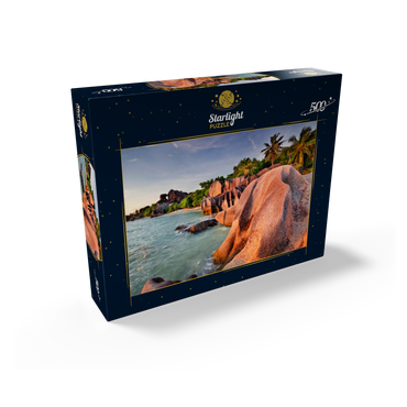 Granite rocks on the beach Anse Source d' Argent, La Digue Island, Seychelles 500 Jigsaw Puzzle box view1