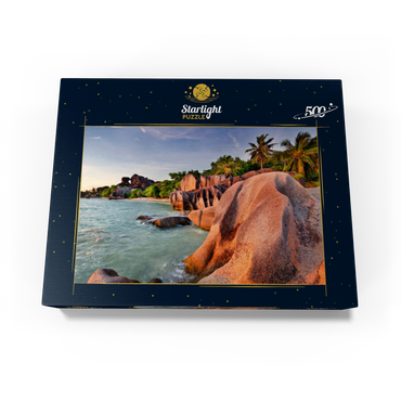 Granite rocks on the beach Anse Source d' Argent, La Digue Island, Seychelles 500 Jigsaw Puzzle box view1