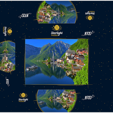 Hallstatt am Hallstättersee, Salzkammergut, Upper Austria 1000 Jigsaw Puzzle box 3D Modell