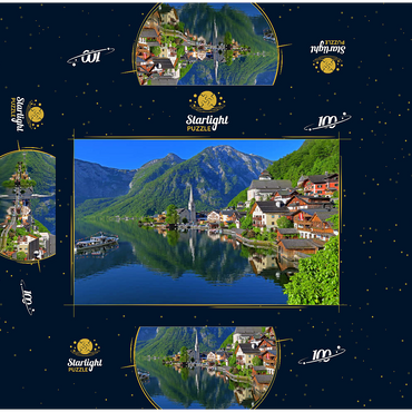Hallstatt am Hallstättersee, Salzkammergut, Upper Austria 100 Jigsaw Puzzle box 3D Modell