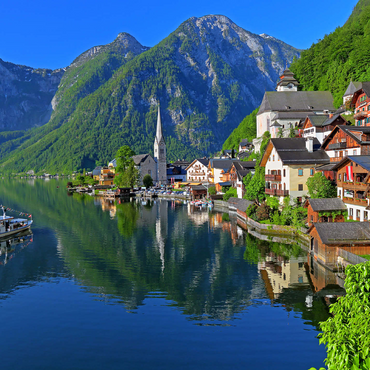 Hallstatt am Hallstättersee, Salzkammergut, Upper Austria 500 Jigsaw Puzzle 3D Modell