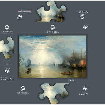 Keelmen Heaving in Coals by Moonlight 100 Jigsaw Puzzle box 3D Modell