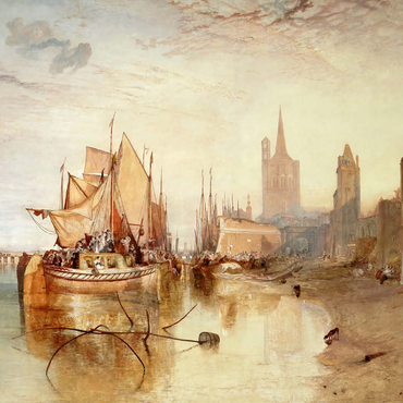 Cologne, the Arrival of a Packet-Boat: Evening 100 Jigsaw Puzzle 3D Modell