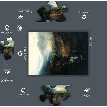 Morning among the Coniston Fells, Cumberland 1000 Jigsaw Puzzle box 3D Modell