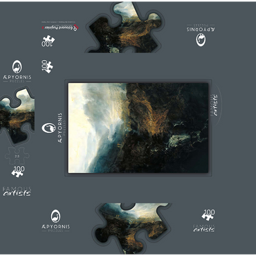 Morning among the Coniston Fells, Cumberland 100 Jigsaw Puzzle box 3D Modell