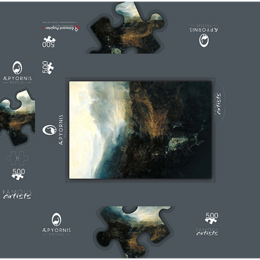 Morning among the Coniston Fells, Cumberland 500 Jigsaw Puzzle box 3D Modell