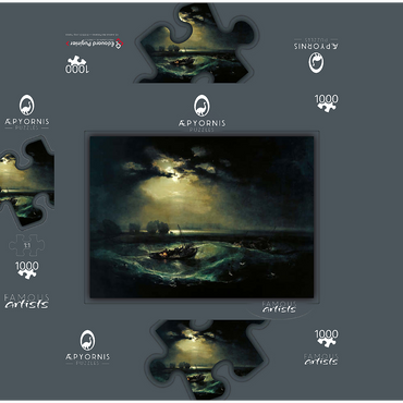 Fishermen at Sea 1000 Jigsaw Puzzle box 3D Modell