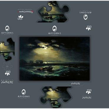 Fishermen at Sea 100 Jigsaw Puzzle box 3D Modell