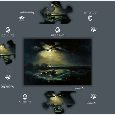 Fishermen at Sea 500 Jigsaw Puzzle box 3D Modell