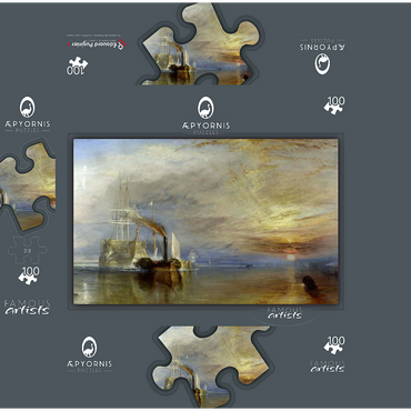 Le Dernier Voyage du Téméraire, 1839 100 Jigsaw Puzzle box 3D Modell