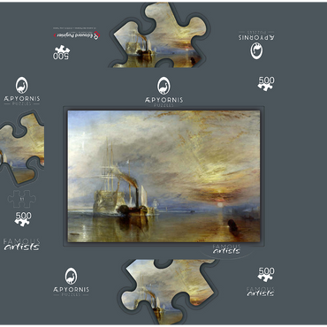 Le Dernier Voyage du Téméraire, 1839 500 Jigsaw Puzzle box 3D Modell