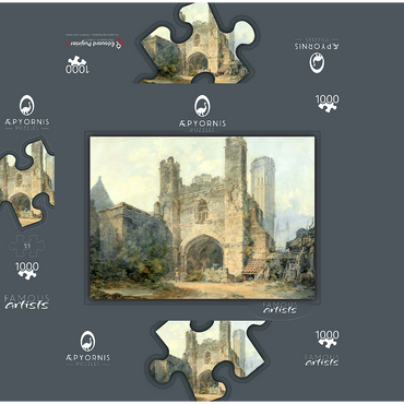 Saint Augustine's Gate, Canterbury 1000 Jigsaw Puzzle box 3D Modell