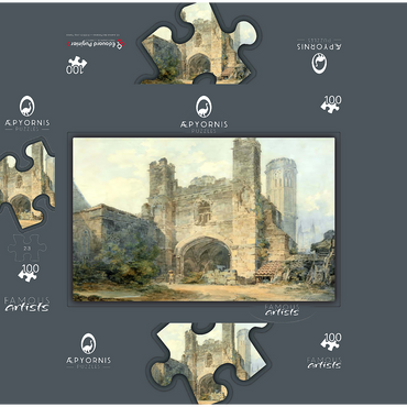 Saint Augustine's Gate, Canterbury 100 Jigsaw Puzzle box 3D Modell