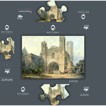 Saint Augustine's Gate, Canterbury 500 Jigsaw Puzzle box 3D Modell
