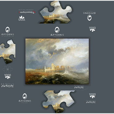 Quillebeuf, Mouth of the Seine 1000 Jigsaw Puzzle box 3D Modell