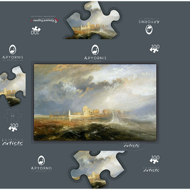 Quillebeuf, Mouth of the Seine 100 Jigsaw Puzzle box 3D Modell