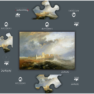 Quillebeuf, Mouth of the Seine 500 Jigsaw Puzzle box 3D Modell