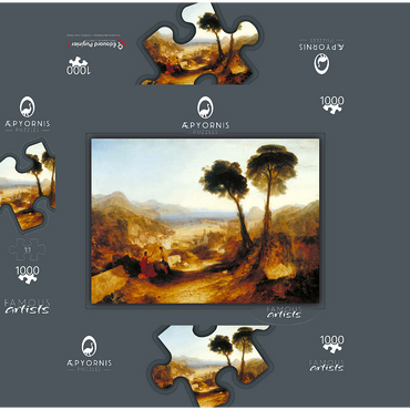 The Bay of Baiae, with Apollo and the Sibyl 1000 Jigsaw Puzzle box 3D Modell