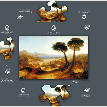 The Bay of Baiae, with Apollo and the Sibyl 100 Jigsaw Puzzle box 3D Modell