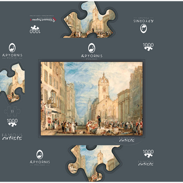 High Street, Edinburgh 1000 Jigsaw Puzzle box 3D Modell