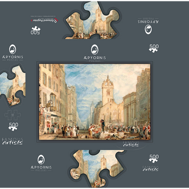 High Street, Edinburgh 500 Jigsaw Puzzle box 3D Modell